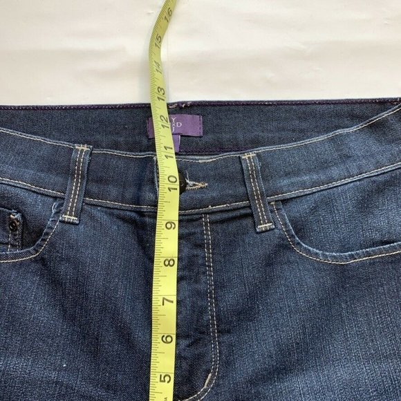 NYDJ Jeans Lift Tuck Technology Womens 6 Rolled Cuffed Hem Dark Blue Denim NEW - Picture 12 of 12